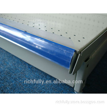 Different colors High Edge Acrylic Label Holders For Shelves